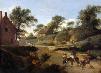 En un camino rural de Jan van der Heyden